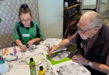 Students get crafty with senior citizens