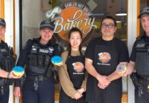 Gawler bakery turns blue for local officers
